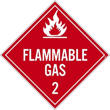 PLACARD, FLAMMABLE GAS 2,